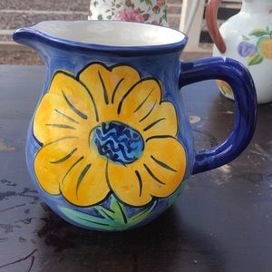 The Cellar Cheery Italian Hand-painted Pottery Pitcher